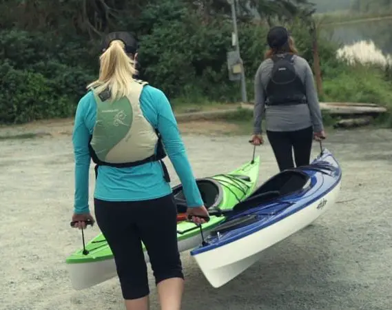 carrying a kayak