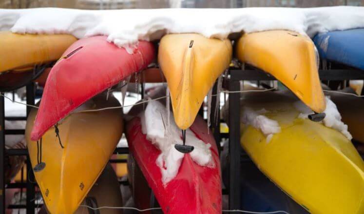 storing kayak in winters