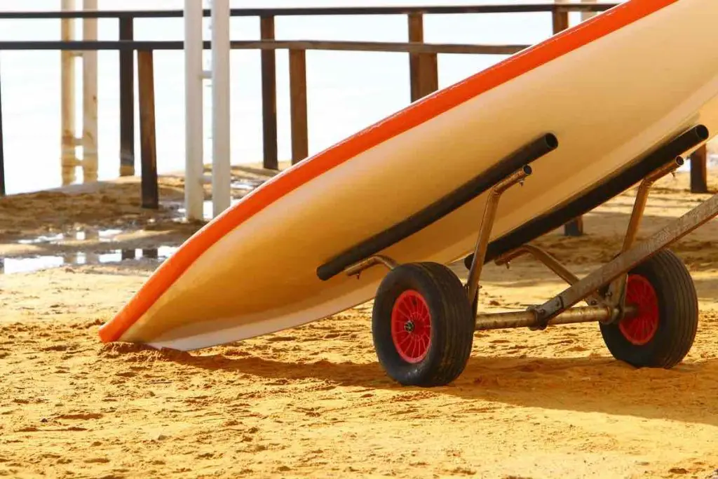 kayak carts are an easy way to keep transport kayaks between water