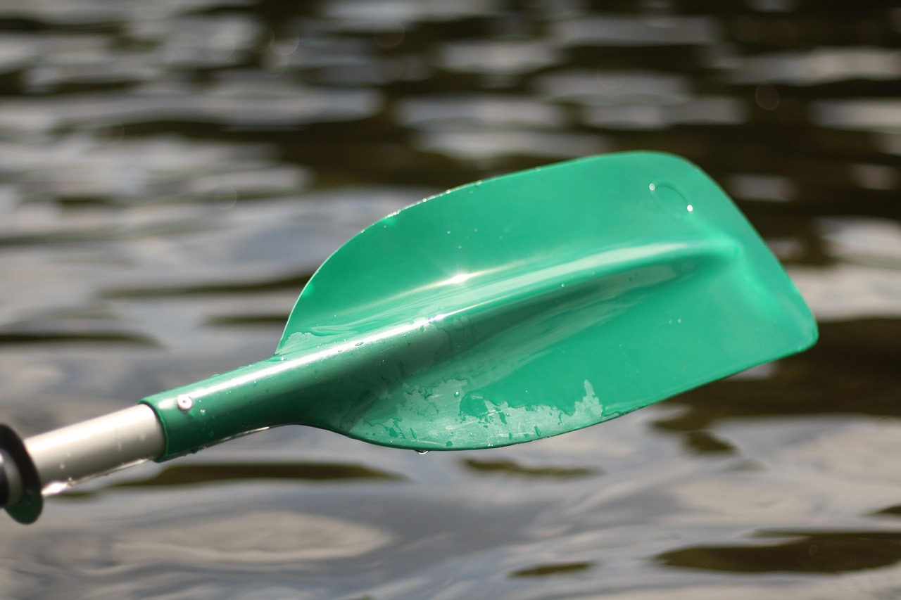 paddle, lake, nature, sport, kayak